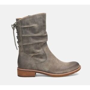 Aqua‎ Sofft Sharnell Waterproof Suede Leather Lace Up Slouch Ankle Boots 6M NEW